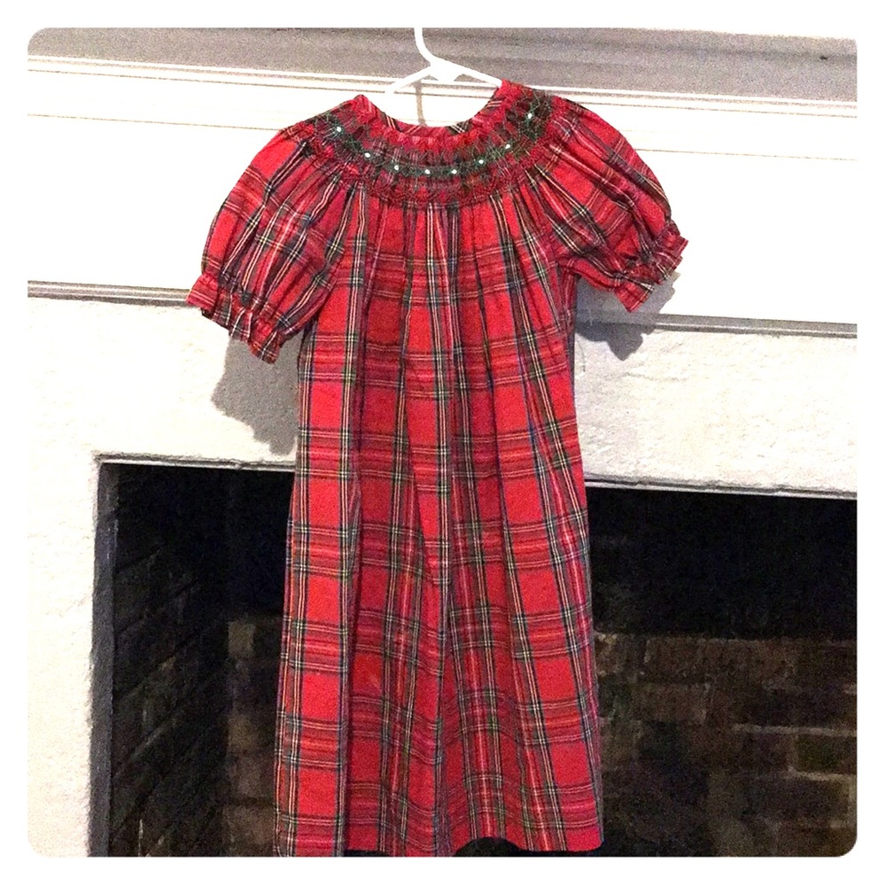 Christmas smocked dress